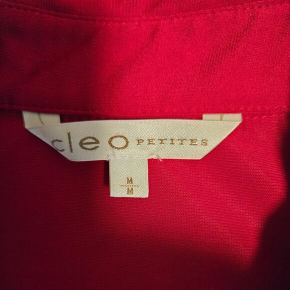 Cleo Wine red Button-up Fitted Shirt with Adjustable Sleeves, Size Medium - Picture 3 of 3